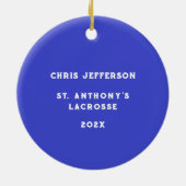 Lacrosse Goalie Gift Keramisch Ornament (Achterkant)