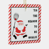 Lacrosse Goalie Holiday Gift Ceramic Ornament (Rechts)
