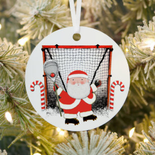 Lacrosse Goalie Holiday Gift Metalen Ornament