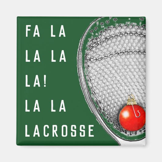 Lacrosse Goalie Holiday Gifts Magnet Magneet (Voorkant)