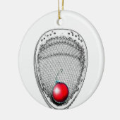 Lacrosse Goalie Keepomwille Keramisch Ornament (Links)