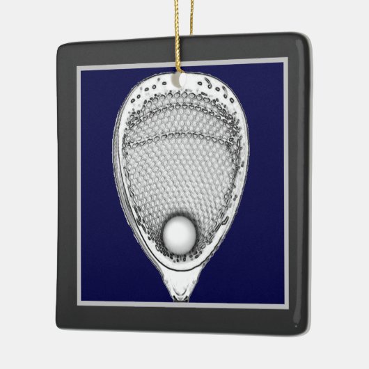 Lacrosse Goalie Keepomwille Keramisch Ornament (Links)