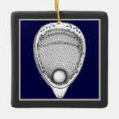 Lacrosse Goalie Keepomwille Keramisch Ornament (Voorkant)