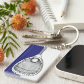 Lacrosse Goalie Keepomwille Sleutelhanger (Voorkant Rechts)