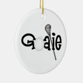 Lacrosse Goalie Keramisch Ornament (Rechts)