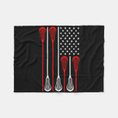 Lacrosse Goalie Lacrosse Handschoenen Stick Lax Go Fleece Deken (Voorkant (Horizontaal))