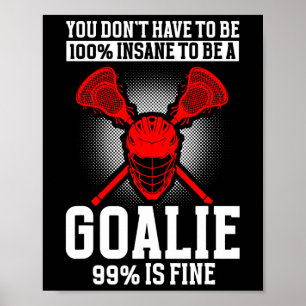 Lacrosse Goalie Lacrosse Handschoenen Stick Lax Go Poster