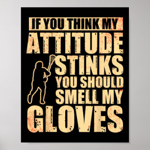 Lacrosse Goalie Lacrosse Handschoenen Stick Lax Go Poster