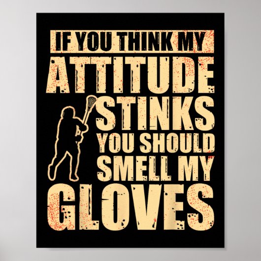 Lacrosse Goalie Lacrosse Handschoenen Stick Lax Go Poster (Voorkant)