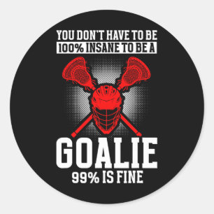 Lacrosse Goalie Lacrosse Handschoenen Stick Lax Go Ronde Sticker