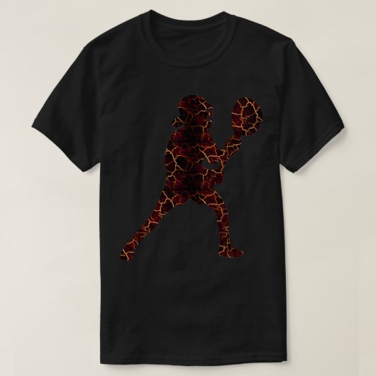 Lacrosse Goalie Lava Flow T-shirt (Design voorkant)
