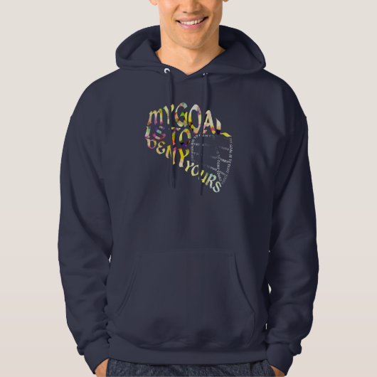 Lacrosse Goalie Mask Typografie Hoodie (Voorkant)