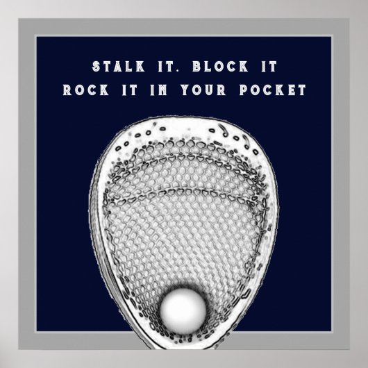 Lacrosse Goalie Poster (Voorkant)