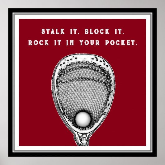 Lacrosse Goalie Poster (Voorkant)