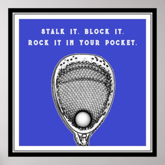 Lacrosse Goalie Poster (Voorkant)