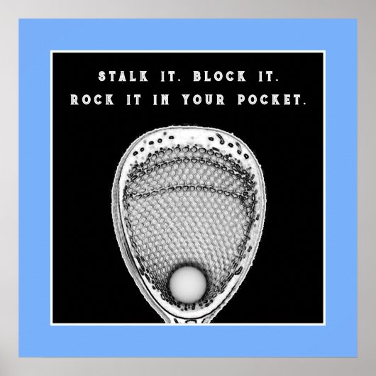 Lacrosse Goalie Poster (Voorkant)