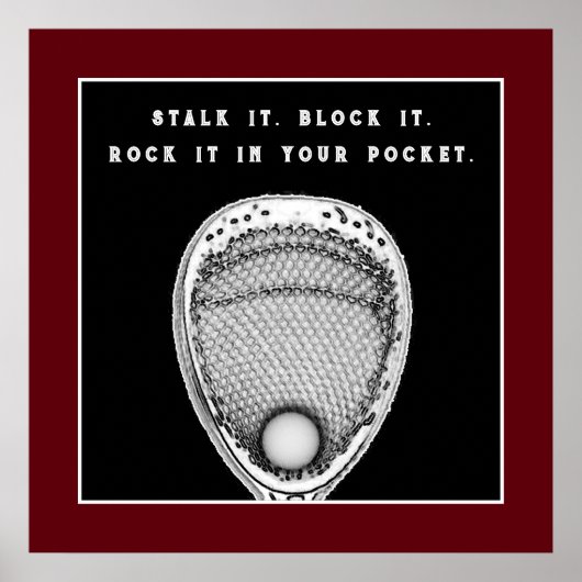 Lacrosse Goalie Quote Poster (Voorkant)