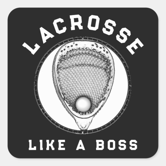 Lacrosse Goalie Vierkante Sticker (Voorkant)