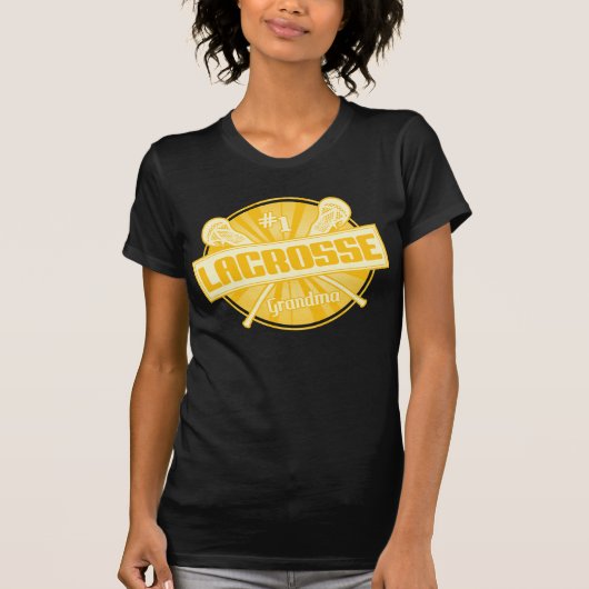 Lacrosse Grandma Name & Number Back Print T-shirt (Voorkant)