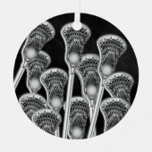 Lacrosse Green Persoonlijke onderscheiding Keramis Metalen Ornament (Voorkant)