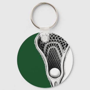 Lacrosse groen team sleutelhanger