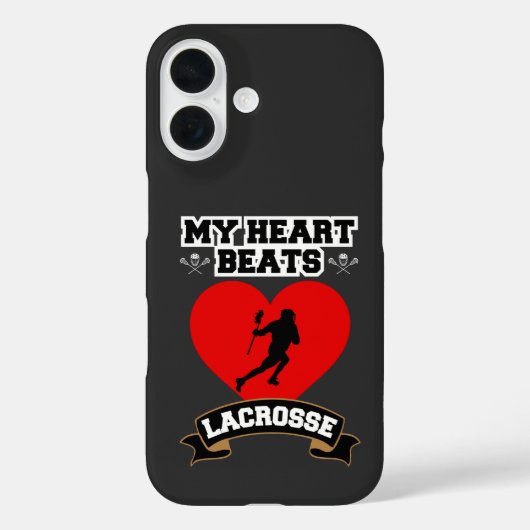 Lacrosse Hart Mannelijke Speler Sport Passie Liefd Case-Mate iPhone Case (Achterkant)