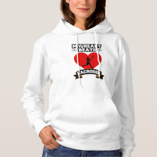 Lacrosse Hart Vrouw Speler Sport Passion Liefde Hoodie