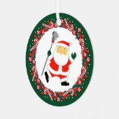 Lacrosse Holiday Gift Ceramic Ornament (Voorkant links)