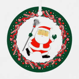 Lacrosse Holiday Gift Ceramic Ornament
