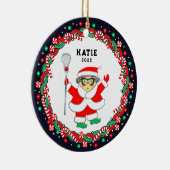 Lacrosse Holiday Gift Ceramic Ornament (Rechts)