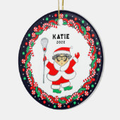 Lacrosse Holiday Gift Ceramic Ornament (Links)