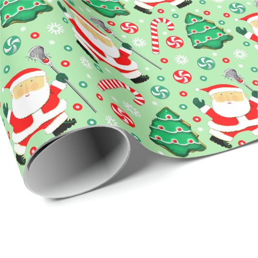 Lacrosse Holiday Gift Wrapping Paper Cadeaupapier (Rol Hoek)