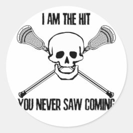 Lacrosse ik ben de Hit Ronde Sticker