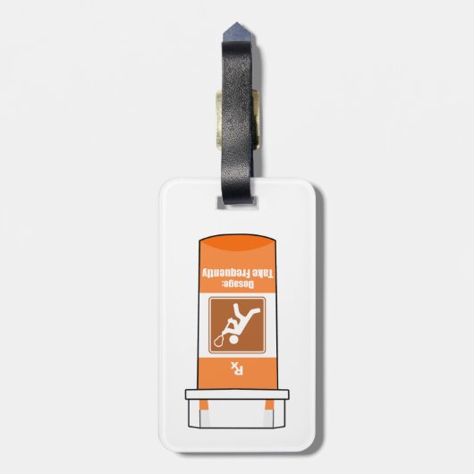 Lacrosse is mijn medicijn bagagelabel (Achterkant verticaal)