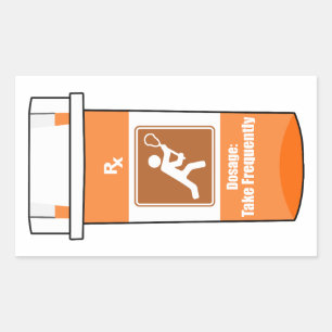 Lacrosse is mijn medicijn rechthoekige sticker