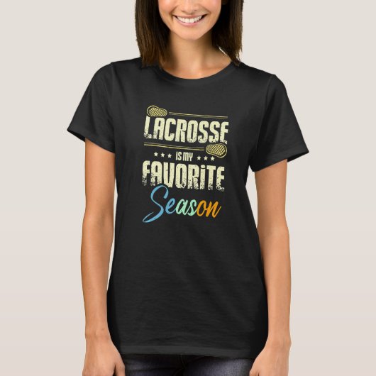 Lacrosse is my favorite season Premium T-shirt (Voorkant)