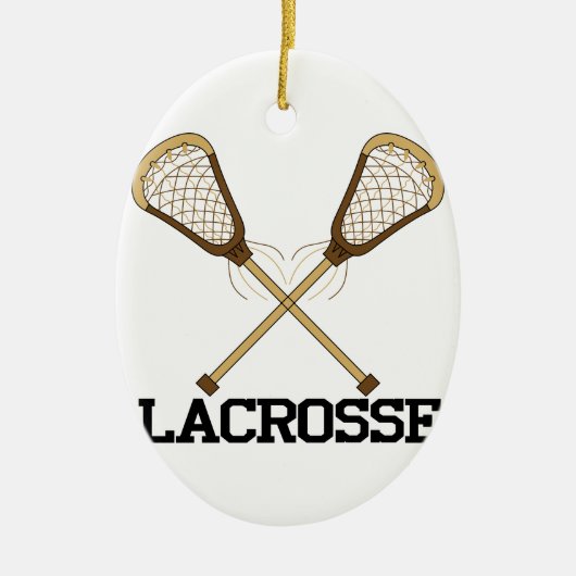 Lacrosse Keramisch Ornament (Voorkant)