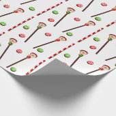 Lacrosse kerstcadeau cadeaupapier (Hoek)