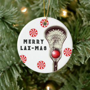 Lacrosse kerstcadeaus keramisch ornament