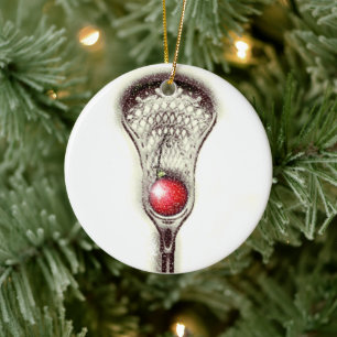 Lacrosse kerstcadeaus keramisch ornament