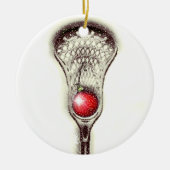 Lacrosse kerstcadeaus keramisch ornament (Voorkant)