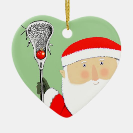 Lacrosse kerstcadeaus keramisch ornament (Voorkant)