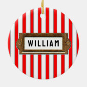 Lacrosse kerstcadeaus keramisch ornament (Achterkant)