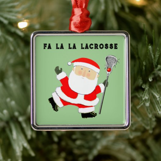 Lacrosse kerstcadeaus metalen ornament (Boom)