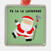 Lacrosse kerstcadeaus metalen ornament (Voorkant)