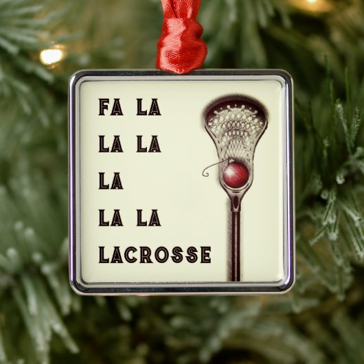 Lacrosse kerstcadeaus metalen ornament (Boom)