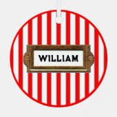 Lacrosse kerstcadeaus metalen ornament (Achterkant)