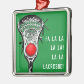 Lacrosse Kerstmis Cheer Metalen Ornament (Links)