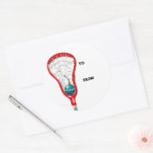 Lacrosse Kerstmis Ronde Sticker (Envelop)