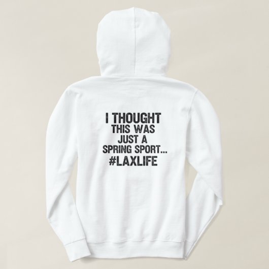 Lacrosse LAX Hoodie (Design achterkant)